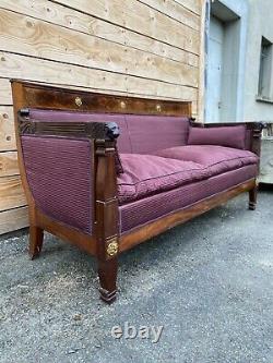 Sofa Of Pageantry Era Empire 19th Return From Egypt Napoleon Furniture Of Chatea