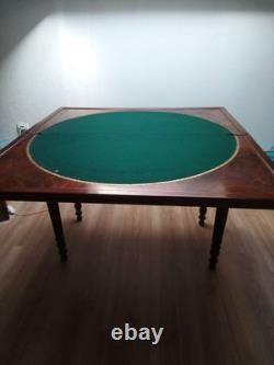 Solid Mahogany Game Table from the Louis Philippe Period, 19th Century