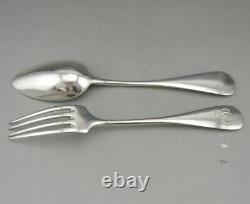 Solid Silver Cutlery Minerva Hallmark 1st Title 19th Century 153 Grams