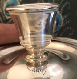 Solid Silver Hand Candleholder with Dragon Decoration, 19th Century