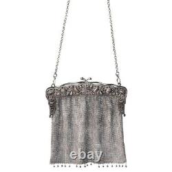 Solid Silver Handbag At The End Of 19th Century