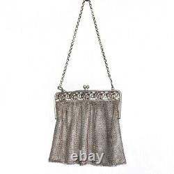 Solid Silver Handbag At The End Of 19th Century