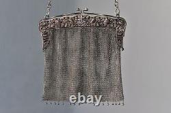 Solid Silver Handbag At The End Of 19th Century