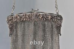 Solid Silver Handbag At The End Of 19th Century