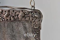 Solid Silver Handbag At The End Of 19th Century