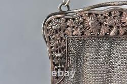 Solid Silver Handbag At The End Of 19th Century