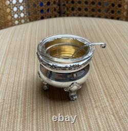 Solid silver 925 and vermeil salver from the late 19th century signed Wollenveber
