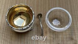 Solid silver 925 and vermeil salver from the late 19th century signed Wollenveber