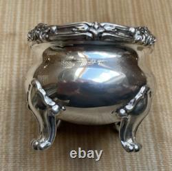 Solid silver 925 and vermeil salver from the late 19th century signed Wollenveber