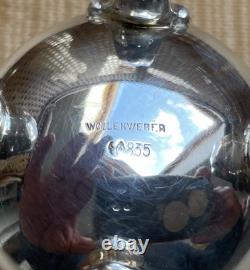 Solid silver 925 and vermeil salver from the late 19th century signed Wollenveber