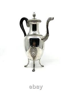 Solid silver Empire period French pouring jug circa 1800 19th century.