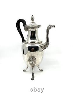 Solid silver Empire period French pouring jug circa 1800 19th century.