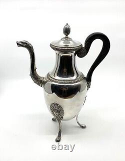 Solid silver Empire period French pouring jug circa 1800 19th century.