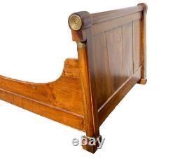 Solid walnut Empire-style antique boat bed XIX century