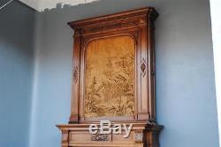 Spectacular Walnut Fireplace Renaissance Style Late Nineteenth