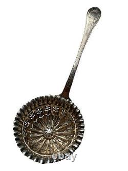 Sprinkle Spoon Silver Massif Poinçon Old Ecu Switzerland Epoque XIX Ème