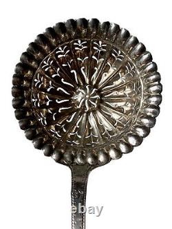 Sprinkle Spoon Silver Massif Poinçon Old Ecu Switzerland Epoque XIX Ème