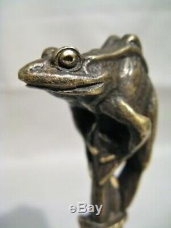 Stamp Signed Bronze Seal Fremiet Frog Era Nineteenth Century