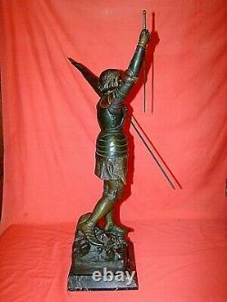 Statuette Of Jeanne D'arc In Regulation By Ruffony Era Late Xixth