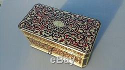 Super Box Inlaid Napoleon III Boulle Somewhat Dated Nineteenth Signed Giroux