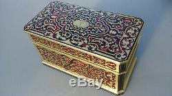 Super Box Inlaid Napoleon III Boulle Somewhat Dated Nineteenth Signed Giroux