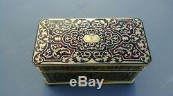 Super Box Inlaid Napoleon III Boulle Somewhat Dated Nineteenth Signed Giroux