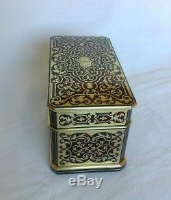 Super Box Inlaid Napoleon III Boulle Somewhat Dated Nineteenth Signed Giroux