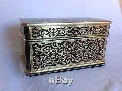 Super Box Inlaid Napoleon III Boulle Somewhat Dated Nineteenth Signed Giroux