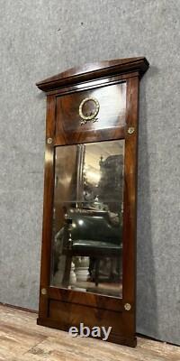 Superb Empire Consulate Mirror in Mahogany, 19th Century
