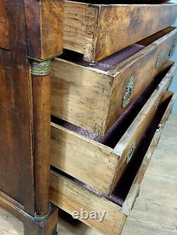 Superb Empire period walnut chest of drawers 19th century circa 1810