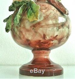 Superb Large Ceramic Vase, Slip, Late Nineteenth Time. High. 33 CM
