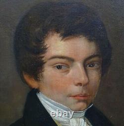 Superb Portrait of a Man from the Louis XVIII Era Oil/Canvas from the 19th Century