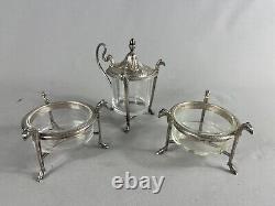 Superb Solid Silver Condiment Service from the Empire Period, Early 19th Century