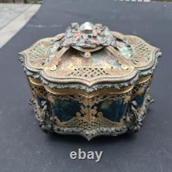 TAHAN Paris Jewelry Box Set Bronze Napoleonic III Era 19th Century