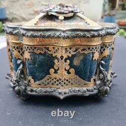 TAHAN Paris Jewelry Box Set Bronze Napoleonic III Era 19th Century