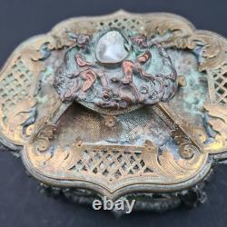 TAHAN Paris Jewelry Box Set Bronze Napoleonic III Era 19th Century