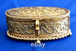 TAHAN Paris Jewelry Box Set Gilded Bronze Napoleon III Era 19th Century