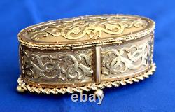 TAHAN Paris Jewelry Box Set Gilded Bronze Napoleon III Era 19th Century