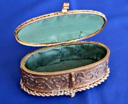 TAHAN Paris Jewelry Box Set Gilded Bronze Napoleon III Era 19th Century
