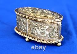 TAHAN Paris Jewelry Box Set Gilded Bronze Napoleon III Era 19th Century