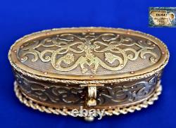 TAHAN Paris Jewelry Box Set Golden Bronze Napoléon III Era 19th Century