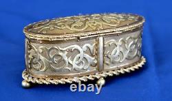 TAHAN Paris Jewelry Box Set Golden Bronze Napoléon III Era 19th Century