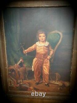 Table Hst Enfant With His Period Jouets At The End Of The 19th Century