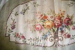 Tapestry Project-gouache-aubusson-flowers-bouquet-rose-time XIX Eme-dalhias