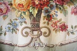Tapestry Project-gouache-aubusson-flowers-bouquet-rose-time XIX Eme-dalhias