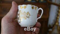 Tea Or Coffee Service Porcelain Paris, Flower Decor, Time XIX