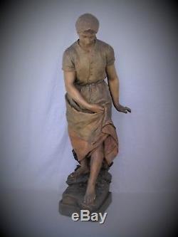 Terracotta Signed Friedrich Goldscheider The Peasant 19th Century