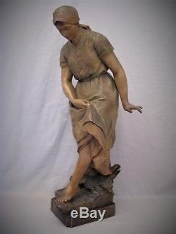 Terracotta Signed Friedrich Goldscheider The Peasant 19th Century