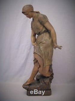 Terracotta Signed Friedrich Goldscheider The Peasant 19th Century