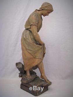 Terracotta Signed Friedrich Goldscheider The Peasant 19th Century